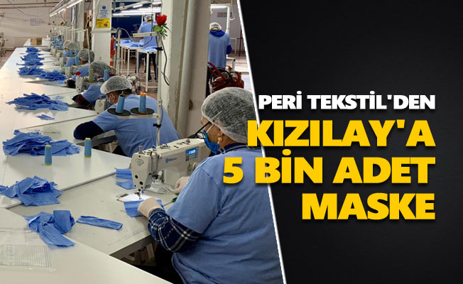 Peri Tekstil'den Kızılay'a 5 bin adet maske