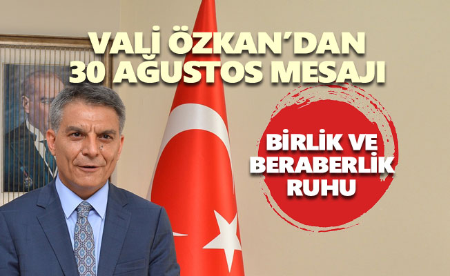 Vali Mehmet Ali Özkan'dan 30 Ağustos mesajı