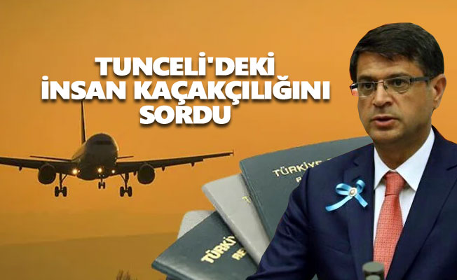 Polat Şaroğlu Tunceli'deki insan kaçakçılığını Meclis gündemine taşıdı