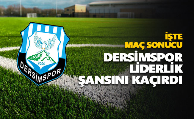 Elazığ Yolspor, Dersimspor'a liderlik vizesi vermedi