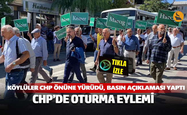Köylüler CHP önüne yürüdü, basın açıklaması yaptı