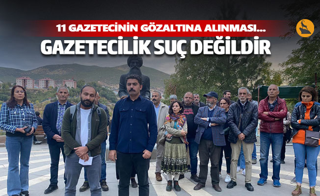 Gazetecilere yönelik gözaltılar Dersim’de protesto edildi