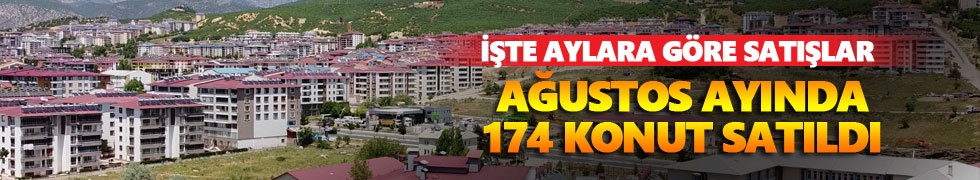 Tunceli'de ağustos ayında 174 konut satıldı