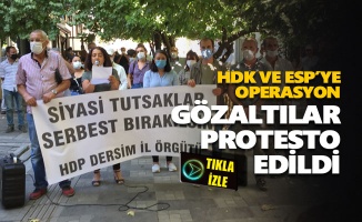 HDK ve ESP’ye yönelik gözaltılar protesto edildi