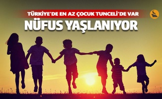 Türkiye'de en az çocuk Tunceli'de var