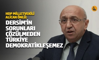 Alican Önlü: Dersim'in sorunları çözülmeden Türkiye demokratikleşemez