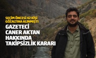 Gazeteci Caner Aktan hakkında takipsizlik kararı